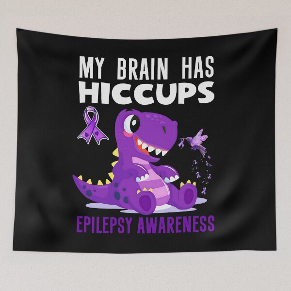 Item preview, Epilepsy Awareness, My Brain Has Hiccups Purple Ribbon designed and sold by GroovyFusion.