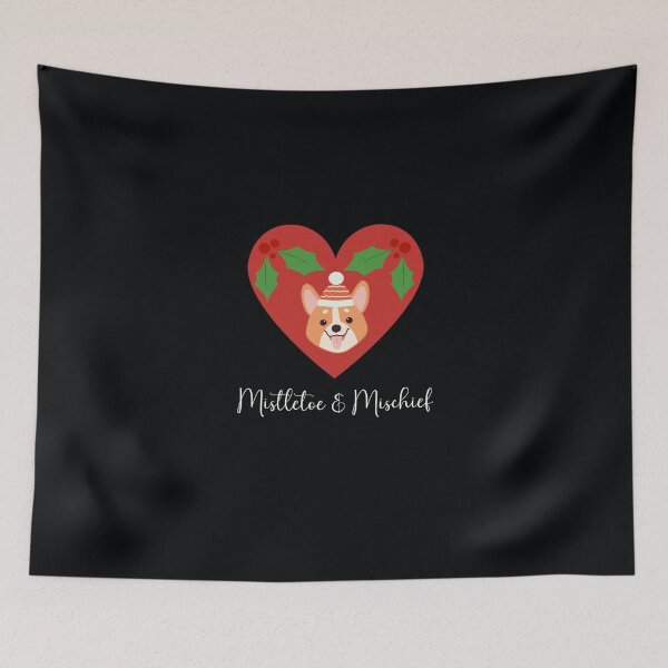 Item preview, Mistletoe & Mischief Corgi designed and sold by IDEAS-4-HUMANS.