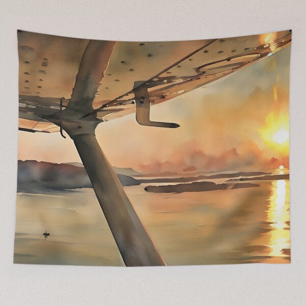 Item preview, San Juan Sunset (Watercolor) designed and sold by flyscenicair.