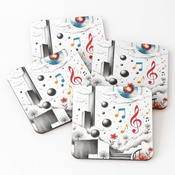 Item preview, Floral Musical Wall Art Modern Surreal Design Unique Art designed and sold by HardToFindMerchandise.