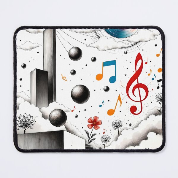 Item preview, Floral Musical Wall Art Modern Surreal Design Unique Art designed and sold by HardToFindMerchandise.