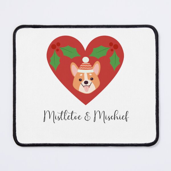 Item preview, Mistletoe & Mischief corgi designed and sold by IDEAS-4-HUMANS.