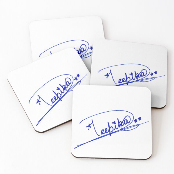 Item preview, Deepika Handwritten Signature Design - Elegant Blue Name Art designed and sold by scribblesign.