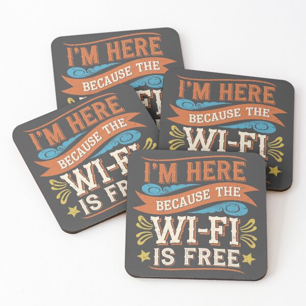 Item preview, Vintage Retro Style: I'm Here Because the Wi-Fi is Free – Perfect for Free Wi-Fi Lovers designed and sold by SirenJoy.