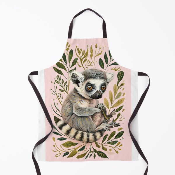 Item preview,  Adorable Lemur Surrounded by Whimsical Floral Patterns designed and sold by Monascreativeempire.