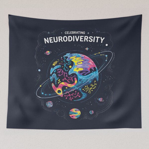 Item preview, Cosmic Neurodivergent Mindscape Illustration designed and sold by TeeGrit.