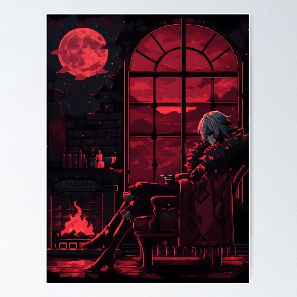 Arlecchino Pixel Art Poster