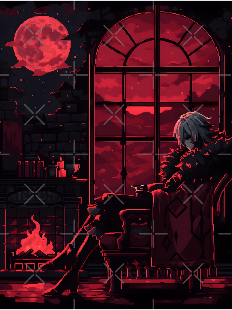Arlecchino Pixel Art Poster