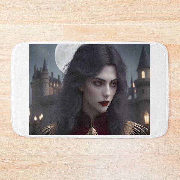 Item preview, Vampire Gothic Girl Behind Castle Full Moon designed and sold by highplacidity.