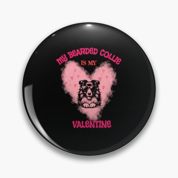 Item preview, MY BEARDER COLLIE IS MY VALENTINE funny gift for bearded collie lovers designed and sold by FelkMariShop.