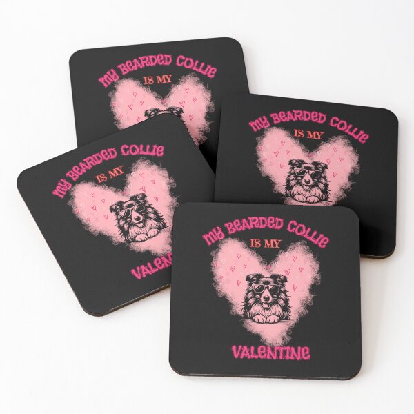 Item preview, MY BEARDER COLLIE IS MY VALENTINE funny gift for bearded collie lovers designed and sold by FelkMariShop.