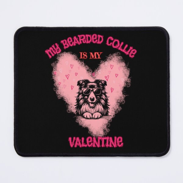 Item preview, MY BEARDER COLLIE IS MY VALENTINE funny gift for bearded collie lovers designed and sold by FelkMariShop.