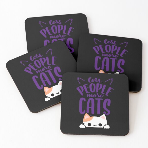 Item preview, LESS PEOPLE MORE CATS funny gifts for cat lovers  designed and sold by FelkMariShop.
