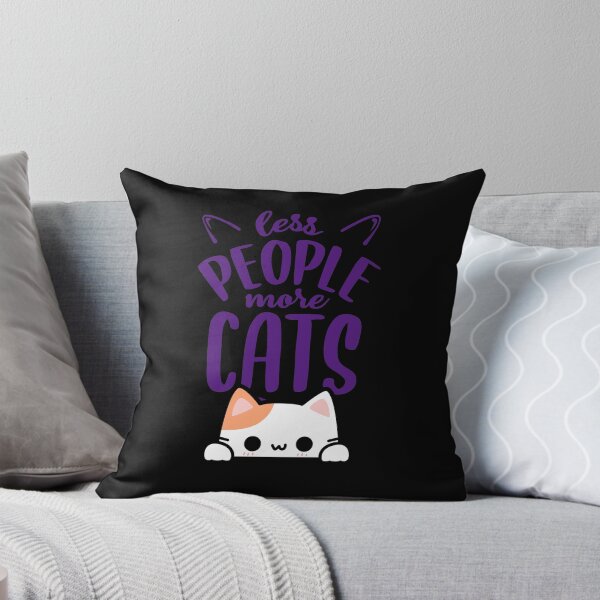Item preview, LESS PEOPLE MORE CATS funny gifts for cat lovers  designed and sold by FelkMariShop.