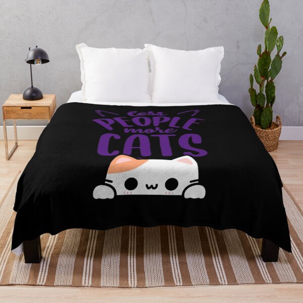 Item preview, LESS PEOPLE MORE CATS funny gifts for cat lovers designed and sold by FelkMariShop.