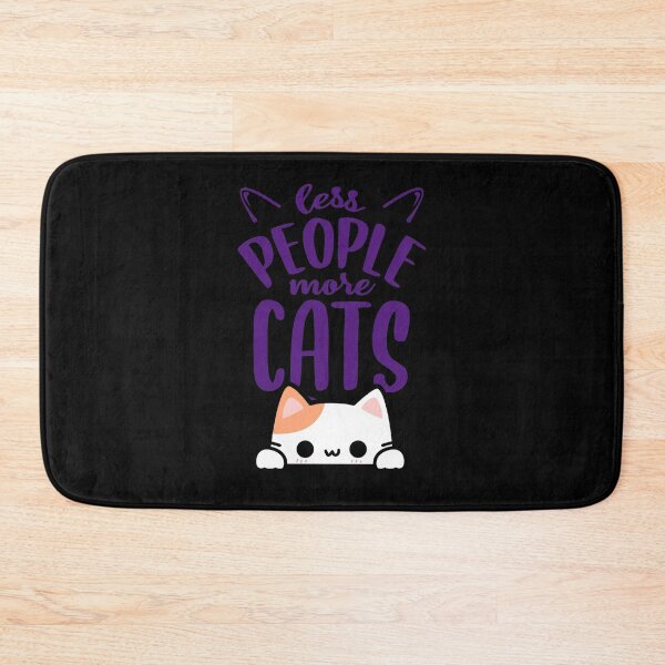 Item preview, LESS PEOPLE MORE CATS funny gifts for cat lovers  designed and sold by FelkMariShop.