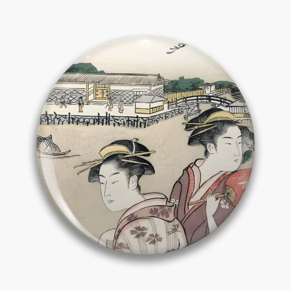 Item preview, Group at a Tea-house on the Bank of the Sumida River - Chōbunsai Eishi - designed and sold by LeiWeiss.