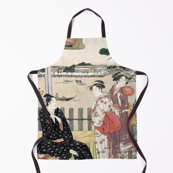 Item preview, Group at a Tea-house on the Bank of the Sumida River - Chōbunsai Eishi - designed and sold by LeiWeiss.