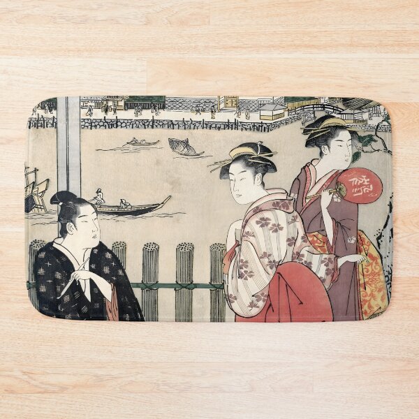 Item preview, Group at a Tea-house on the Bank of the Sumida River - Chōbunsai Eishi - designed and sold by LeiWeiss.