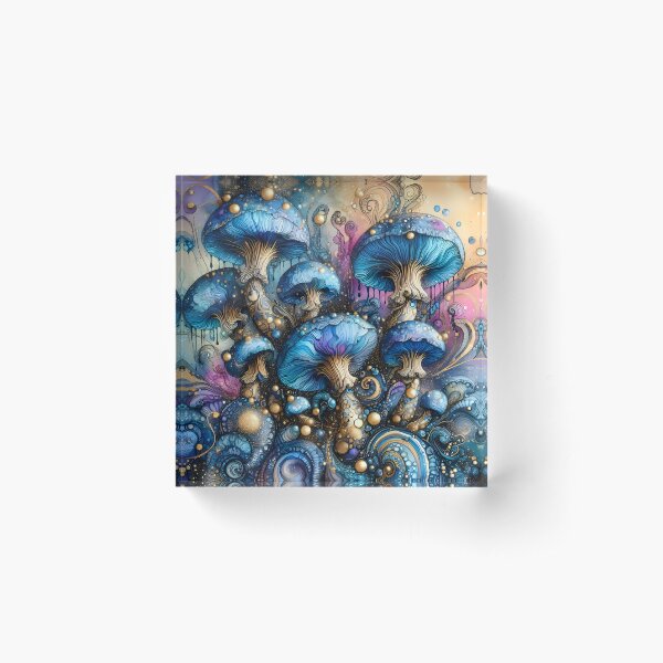 Aperçu de l'œuvre Champignons fantastiques à l'encre alcoolisée créée et vendue par Marichkaart.
