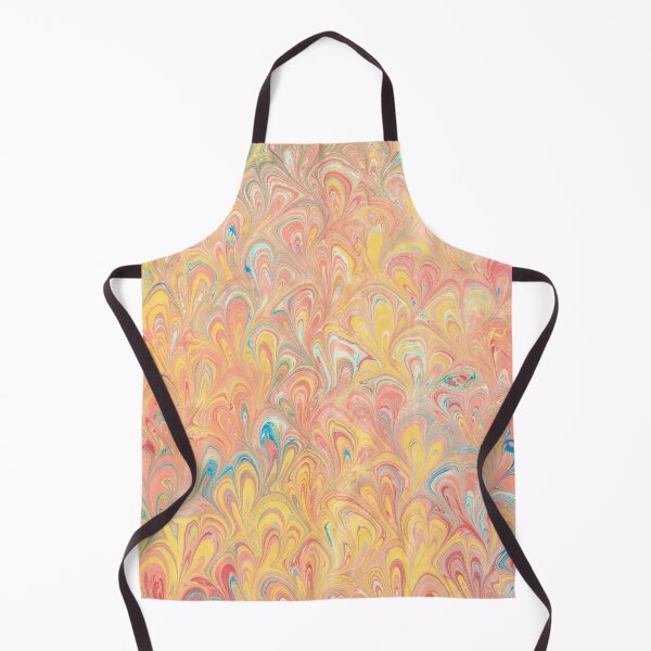 Item preview, Warm Tuscan Sunset Feathered Florentine Marbled Paper Design designed and sold by TRVLR Designs.