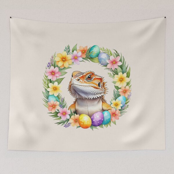 Item preview, Bearded Dragon Easter Wreath designed and sold by aylastyle.