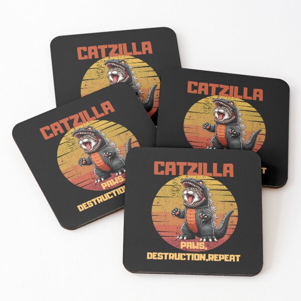 Item preview, CATZILLA PAWS, DESTRUCTION, REPEAT funny gift for cat lovers  designed and sold by FelkMariShop.