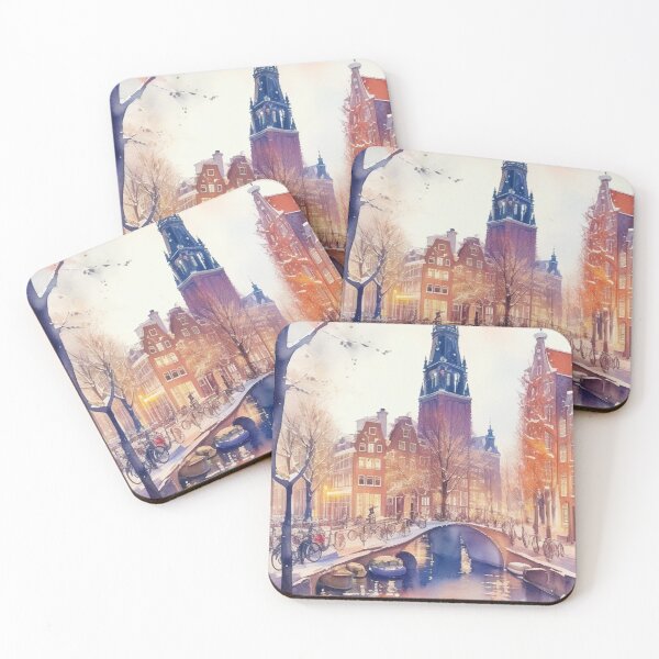 Item preview, Watercolor Amsterdam-Christmas Edition designed and sold by TondoMeander.