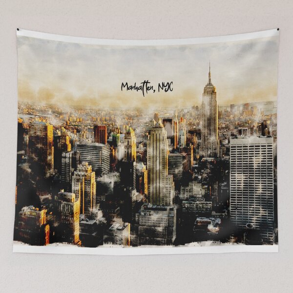 Item preview, Manhatten, NYC - Watercolour designed and sold by curseofkazar.