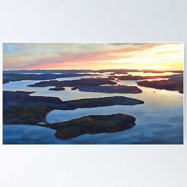 San Juan Islands Sunset (Impressionist) Poster