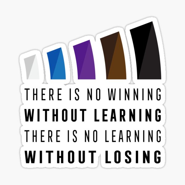 Jiu Jitsu There Is No Winning Without Learning Brazilian BJJ Dark Sticker