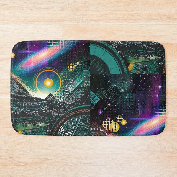 Item preview, Cosmic Fusion: Galactic Landscape Meets Tribal Art designed and sold by DreamsArtwear.