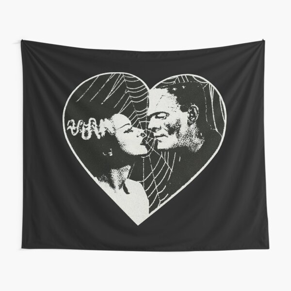 Item preview, Frankenstein and Bride Goth Emo Heart designed and sold by cemetery girl.
