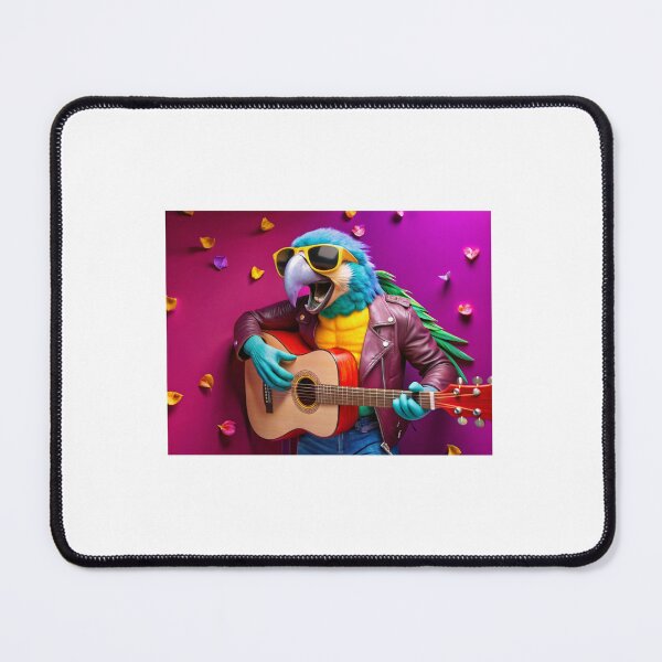 Item preview, Teal Parrot Rockstar: 3D Illustration of Music, Style, and Attitude designed and sold by SOFTTIFY.