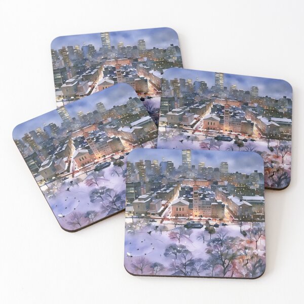 Item preview, Winter in Washington Square Park designed and sold by RCWatercolours.
