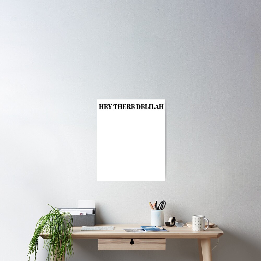 Hey There Delilah Meme Joke Funny Poster By Roadrescuer Redbubble