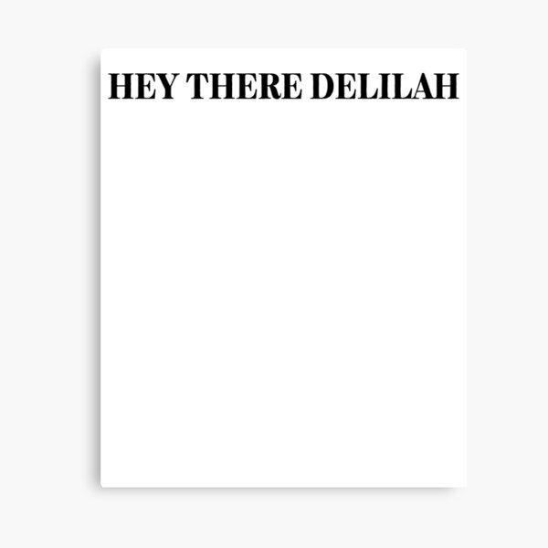 Hey There Delilah Meme Joke Funny Canvas Print By Roadrescuer Redbubble