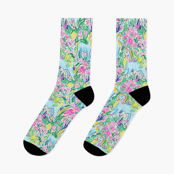 Item preview, Preppy Unicorns in spring meadow watercolor markers designed and sold by SophieClimaArt.
