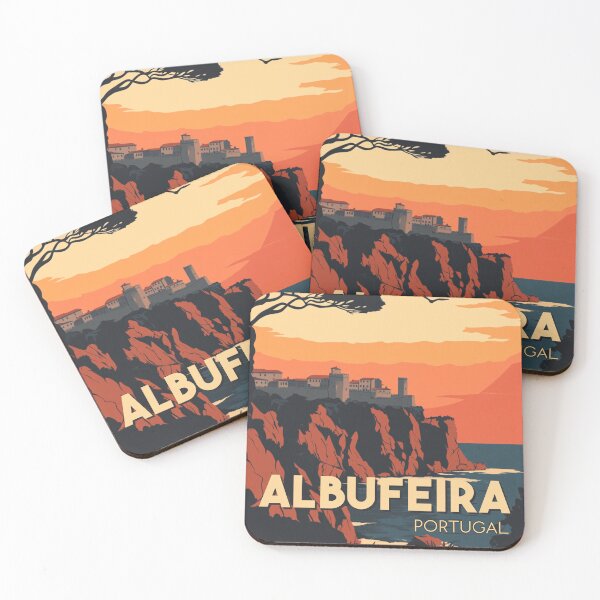Item preview, A Vintage Travel Illustration of Albufeira - Portugal  designed and sold by GoodOldVintage.