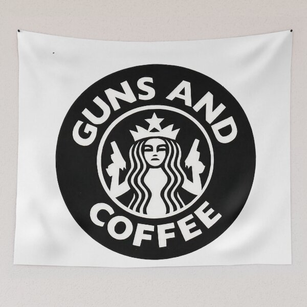 Item preview, Guns and Coffee - best combination designed and sold by LuizSilva1983.
