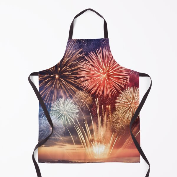 Item preview, Vibrant fireworks display over cityscape at dusk designed and sold by homydesign.
