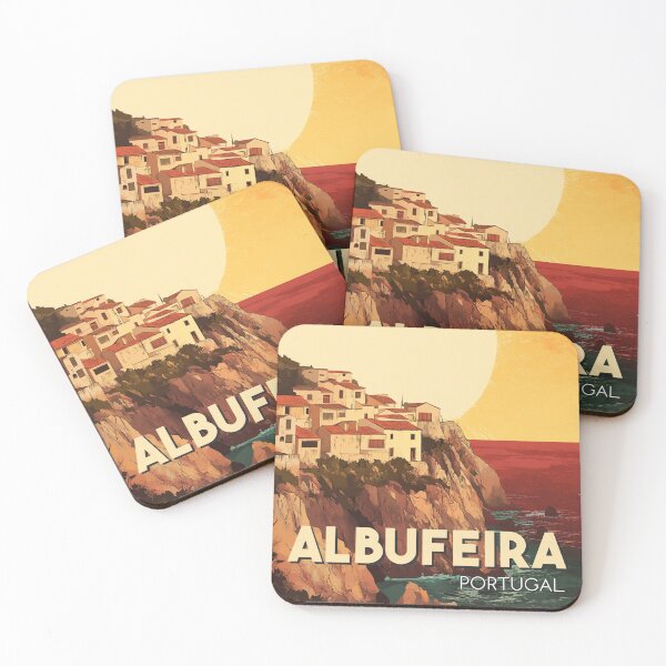 Item preview, A Vintage Travel Illustration of Albufeira - Portugal  designed and sold by GoodOldVintage.