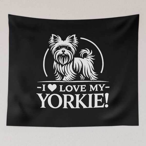 Item preview, I LOVE MY YORKIE! -  Yorkshire Terrier Dog breed  designed and sold by Darling DeDe.
