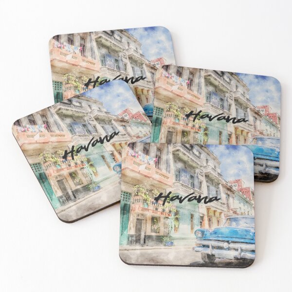Item preview, Havana, Cuba - Watercolour designed and sold by curseofkazar.