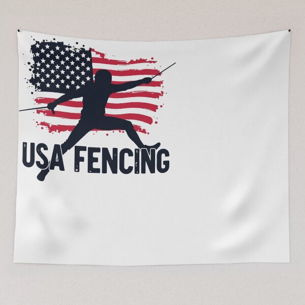Item preview, US Fencing Team | American Flag Epee Fencer Design designed and sold by Khoulaly    ⭐⭐⭐⭐⭐.