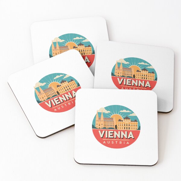 Artikelvorschau, Vienna Austria Travel Retro Emblem - Vintage Style Souvenir Design entworfen und verkauft von Timegraf.
