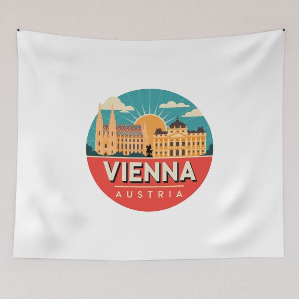 Item preview, Vienna Austria Travel Retro Emblem - Vintage Style Souvenir Design designed and sold by Timegraf.