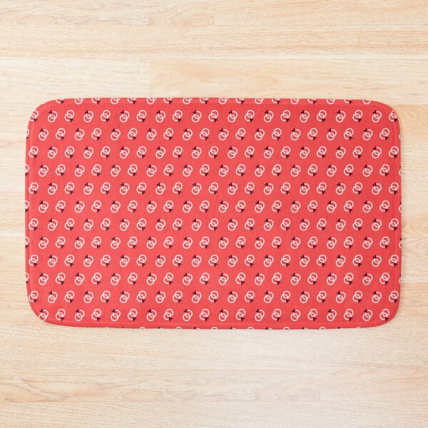 Item preview, Romantic Linked Rings Pattern with Hearts on Coral Red Background designed and sold by Sappi1004.