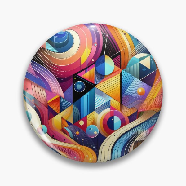 Item preview, A vibrant abstract artwork with swirling lines, geometric shapes, and a kaleidoscope of colors designed and sold by homydesign.
