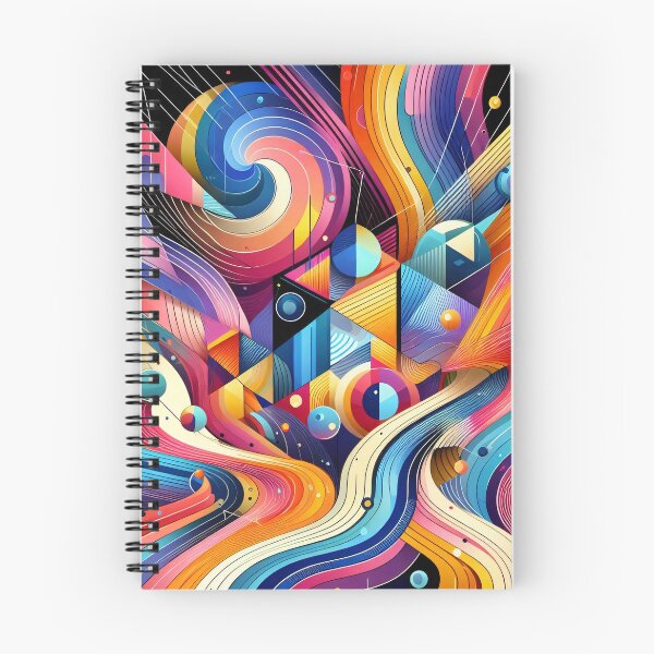 Item preview, A vibrant abstract artwork with swirling lines, geometric shapes, and a kaleidoscope of colors designed and sold by homydesign.
